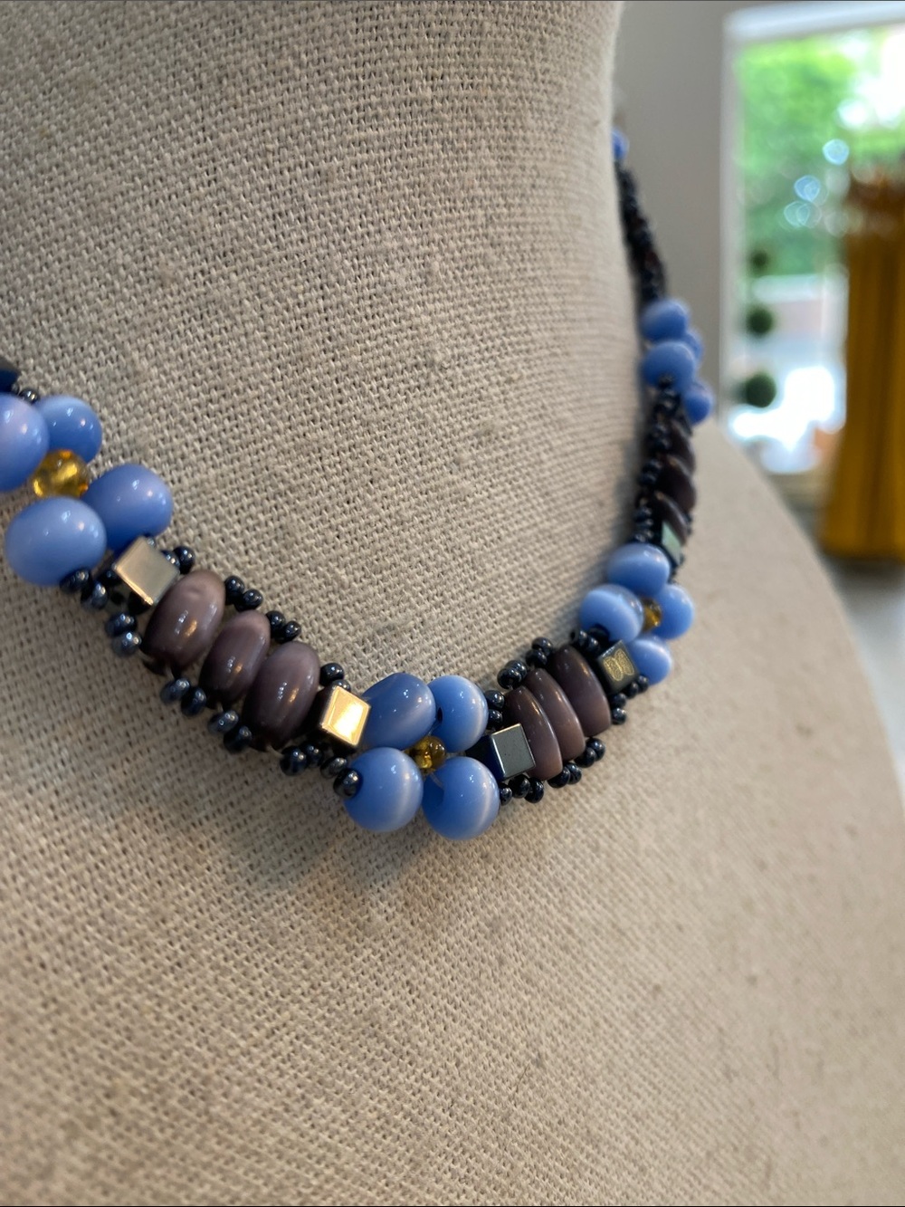 Glass beaded necklace